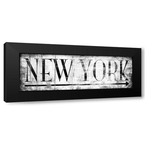 NEW YORK WHITE Black Modern Wood Framed Art Print with Double Matting by Grey, Jace