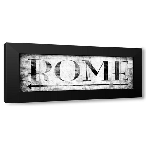 ROME WHITE Black Modern Wood Framed Art Print by Grey, Jace