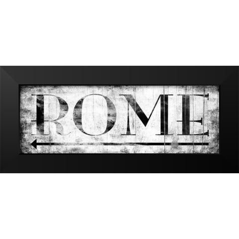 ROME WHITE Black Modern Wood Framed Art Print by Grey, Jace
