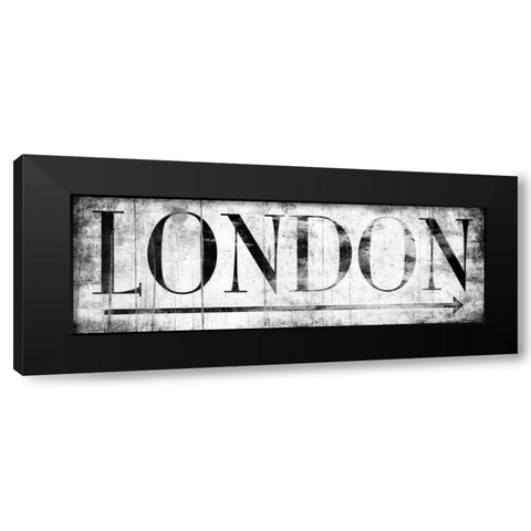 LONDON WHITE Black Modern Wood Framed Art Print with Double Matting by Grey, Jace