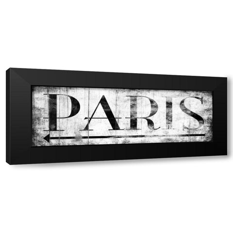PARIS WHITE Black Modern Wood Framed Art Print by Grey, Jace