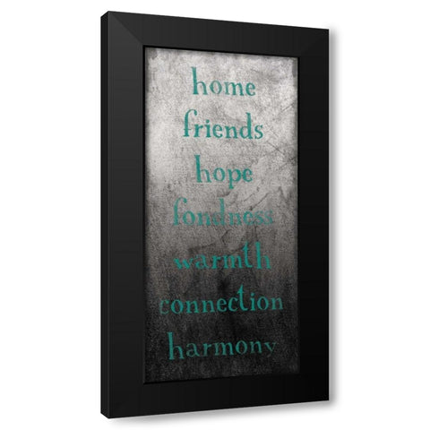 TYPE Black Modern Wood Framed Art Print by Grey, Jace