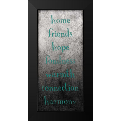 TYPE Black Modern Wood Framed Art Print by Grey, Jace