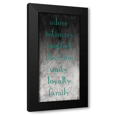 TYPE Black Modern Wood Framed Art Print by Grey, Jace