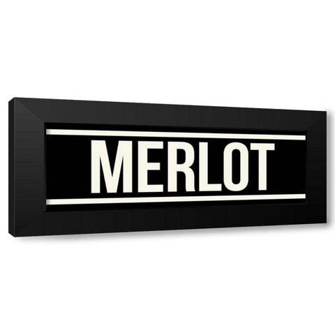 MERLOT Black Modern Wood Framed Art Print by Grey, Jace