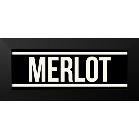 MERLOT Black Modern Wood Framed Art Print by Grey, Jace