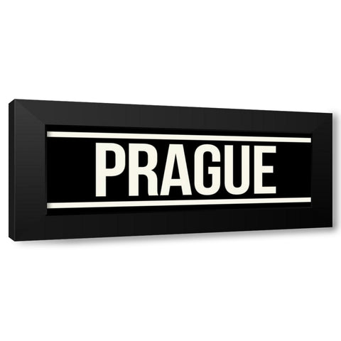 PRAGUE Black Modern Wood Framed Art Print by Grey, Jace