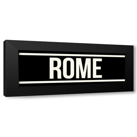 ROME Black Modern Wood Framed Art Print by Grey, Jace