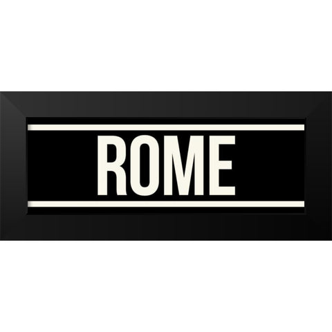 ROME Black Modern Wood Framed Art Print by Grey, Jace