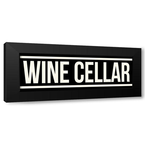 WINE CELLAR Black Modern Wood Framed Art Print with Double Matting by Grey, Jace