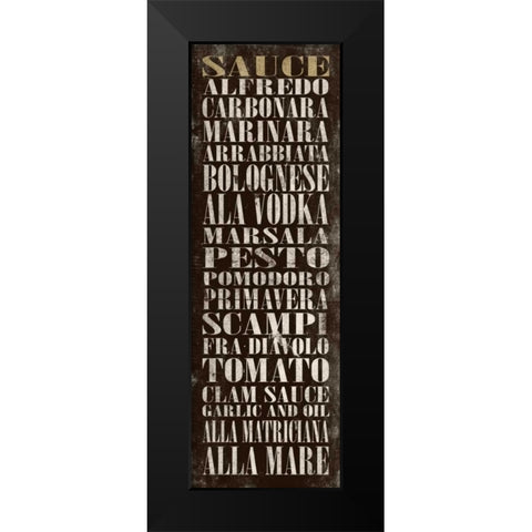 SAUCE Black Modern Wood Framed Art Print by Grey, Jace