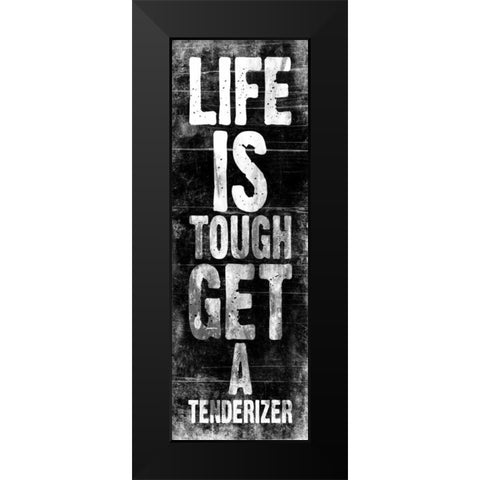 Tenderizer Black Modern Wood Framed Art Print by Grey, Jace