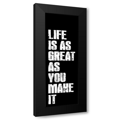 Life Black Modern Wood Framed Art Print by Grey, Jace
