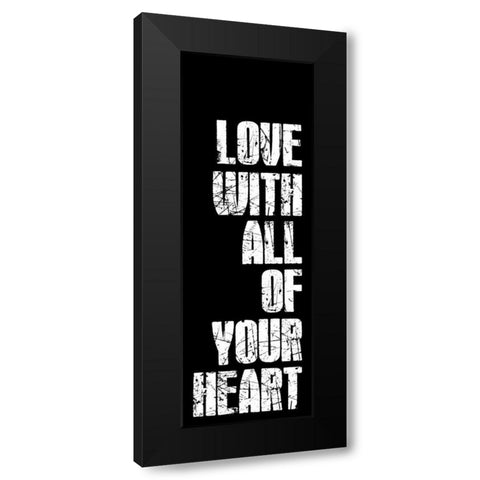 Love Black Modern Wood Framed Art Print with Double Matting by Grey, Jace