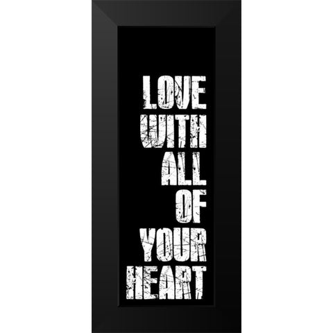 Love Black Modern Wood Framed Art Print by Grey, Jace