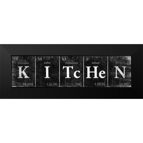 KITcHeN Black Modern Wood Framed Art Print by Grey, Jace