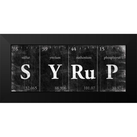 SYRuP Black Modern Wood Framed Art Print by Grey, Jace