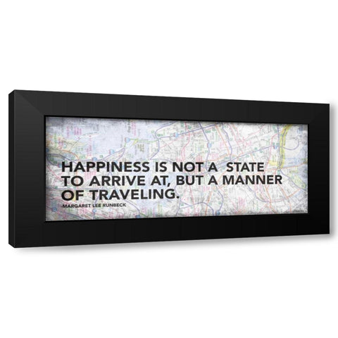 Map inspirational 3 Black Modern Wood Framed Art Print with Double Matting by Grey, Jace