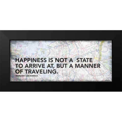 Map inspirational 3 Black Modern Wood Framed Art Print by Grey, Jace