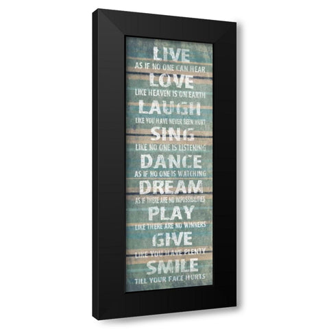 Live Black Modern Wood Framed Art Print with Double Matting by Grey, Jace