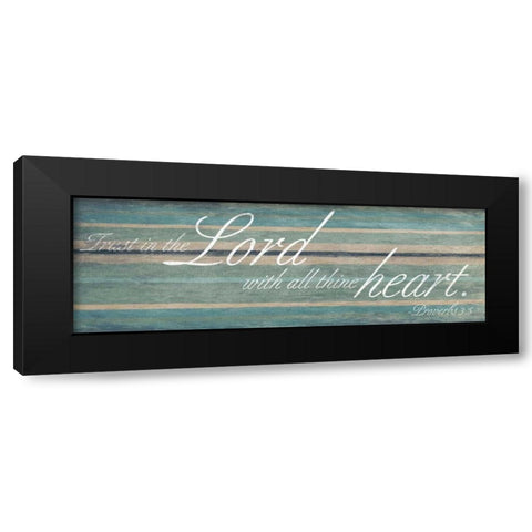 Lord heart Black Modern Wood Framed Art Print with Double Matting by Grey, Jace