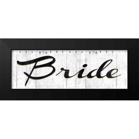 Bride Black Modern Wood Framed Art Print by Grey, Jace