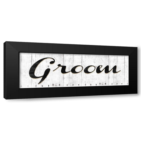 Groom Black Modern Wood Framed Art Print by Grey, Jace