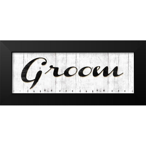 Groom Black Modern Wood Framed Art Print by Grey, Jace