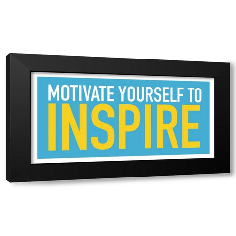 Motivate Black Modern Wood Framed Art Print with Double Matting by Grey, Jace