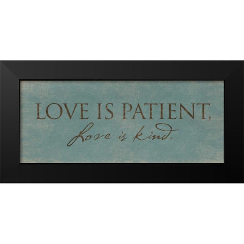 Love is Black Modern Wood Framed Art Print by Grey, Jace