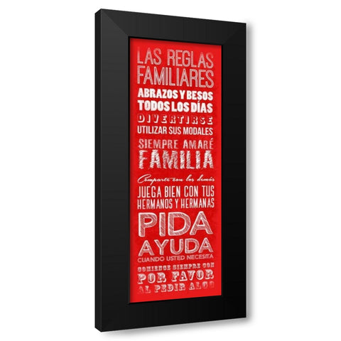 Las reglas familiares mate Black Modern Wood Framed Art Print by Grey, Jace
