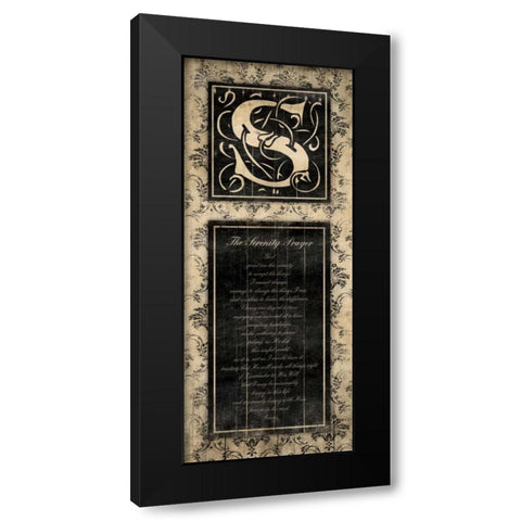 S The Serenity Prayer Black Modern Wood Framed Art Print by Grey, Jace