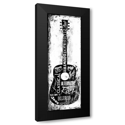 Word Play Black Modern Wood Framed Art Print by Grey, Jace