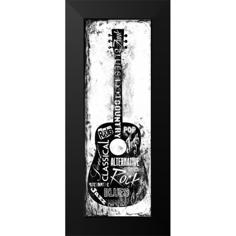 Word Play Black Modern Wood Framed Art Print by Grey, Jace