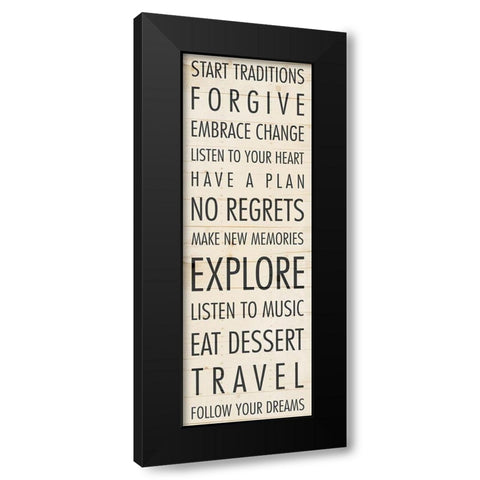 Wood Explore Black Modern Wood Framed Art Print with Double Matting by Grey, Jace