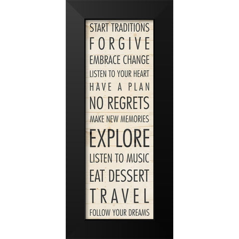 Wood Explore Black Modern Wood Framed Art Print by Grey, Jace