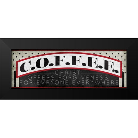 Christ Offers Black Modern Wood Framed Art Print by Grey, Jace