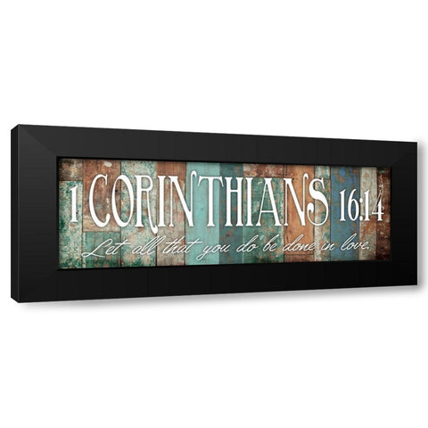 Done In Love Black Modern Wood Framed Art Print with Double Matting by Grey, Jace