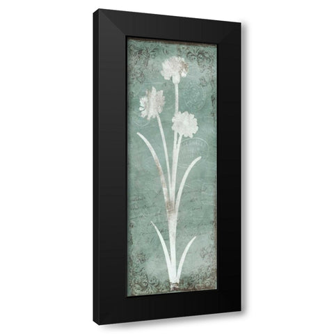 Postal Floral Silo Black Modern Wood Framed Art Print with Double Matting by Grey, Jace