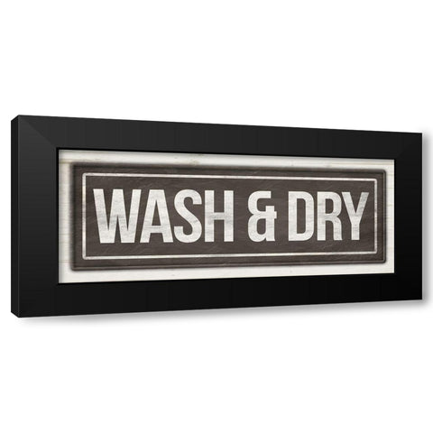 Wash And Dry Black Modern Wood Framed Art Print by Grey, Jace
