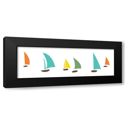 Boat Pop Black Modern Wood Framed Art Print with Double Matting by Grey, Jace