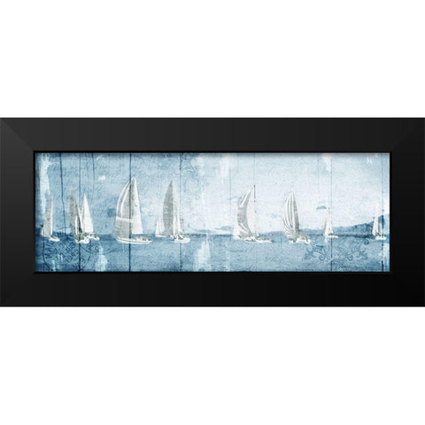 Boating March Black Modern Wood Framed Art Print by Grey, Jace