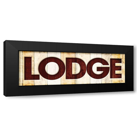 Lodge Wood Black Modern Wood Framed Art Print by Grey, Jace