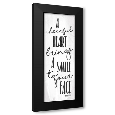 Cheerful White Black Modern Wood Framed Art Print with Double Matting by Grey, Jace