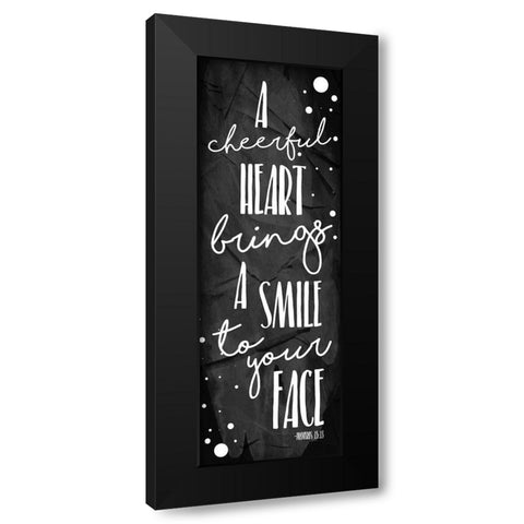 Cheerful Black Black Modern Wood Framed Art Print by Grey, Jace