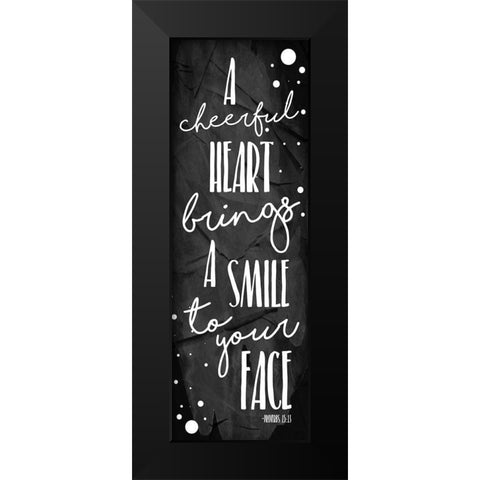Cheerful Black Black Modern Wood Framed Art Print by Grey, Jace