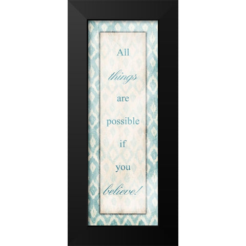 All Things Black Modern Wood Framed Art Print by Grey, Jace