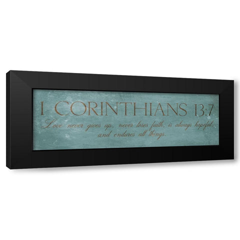 Love Never Black Modern Wood Framed Art Print with Double Matting by Grey, Jace