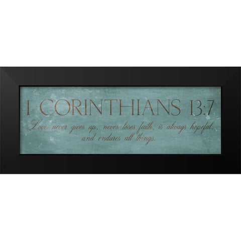 Love Never Black Modern Wood Framed Art Print by Grey, Jace