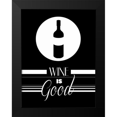 Good Wine II Black Modern Wood Framed Art Print by Grey, Jace